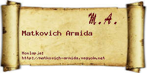 Matkovich Armida névjegykártya